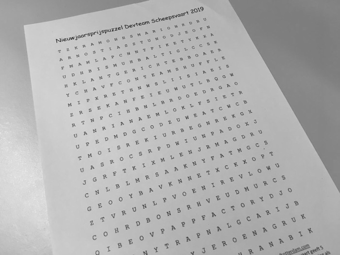 The word search puzzle