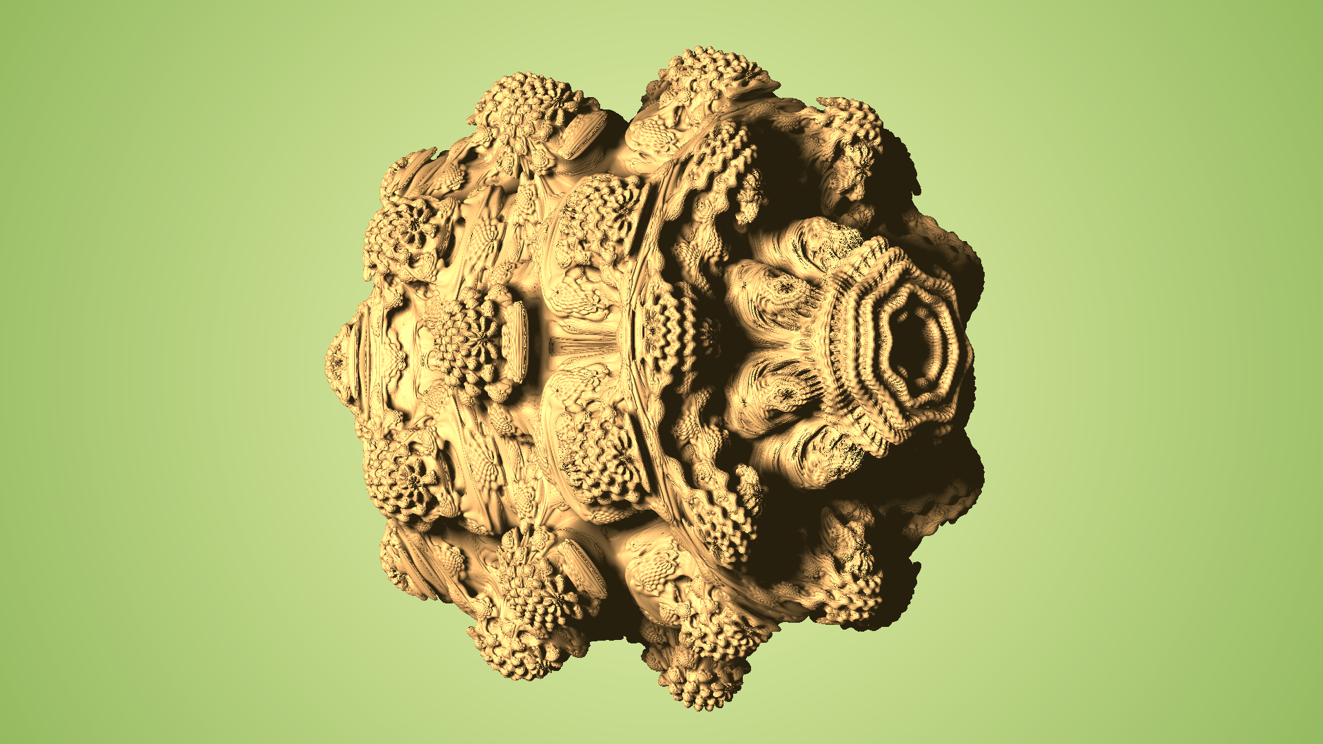 First Mandelbulb render, full of programming bugs